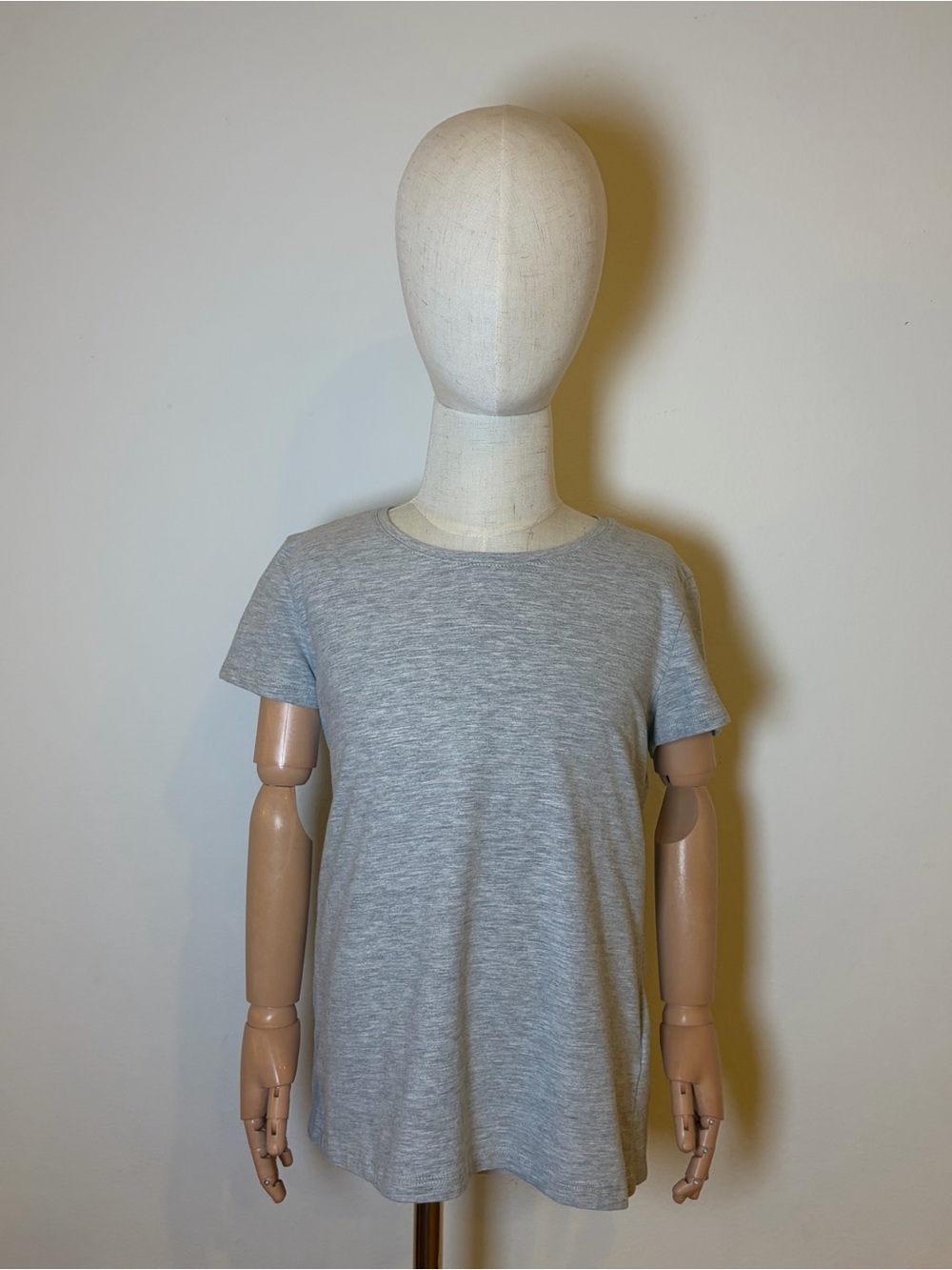 H&M Boys Grey Melange Organic Cotton Tee 10-12Y